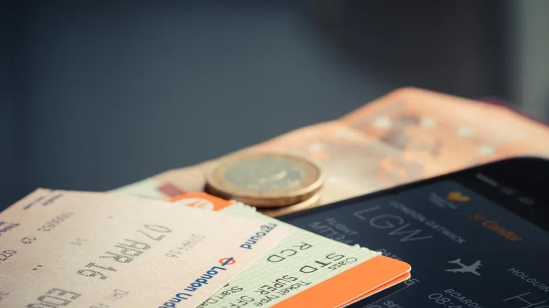 Tickets on a table