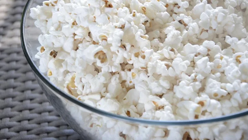 A large bowl of popcorn