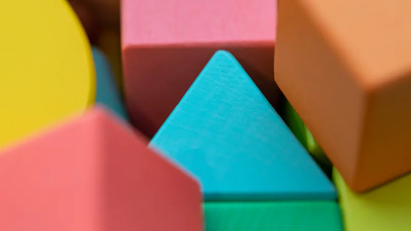 Colorful toy building blocks