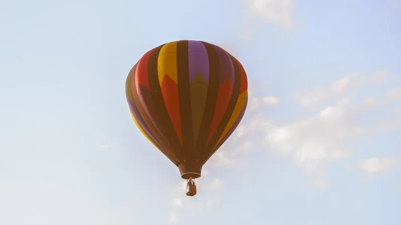 A hot air balloon in the sky