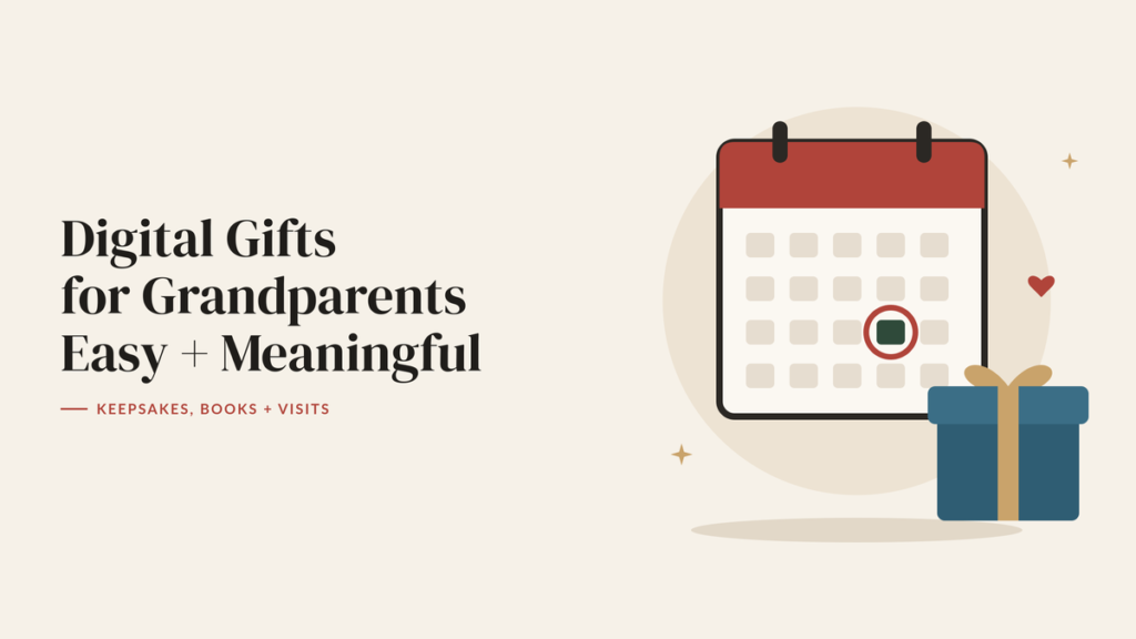 Illustration of a calendar with a circled date and a wrapped gift