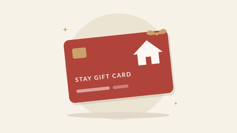 Illustration of a stay gift card