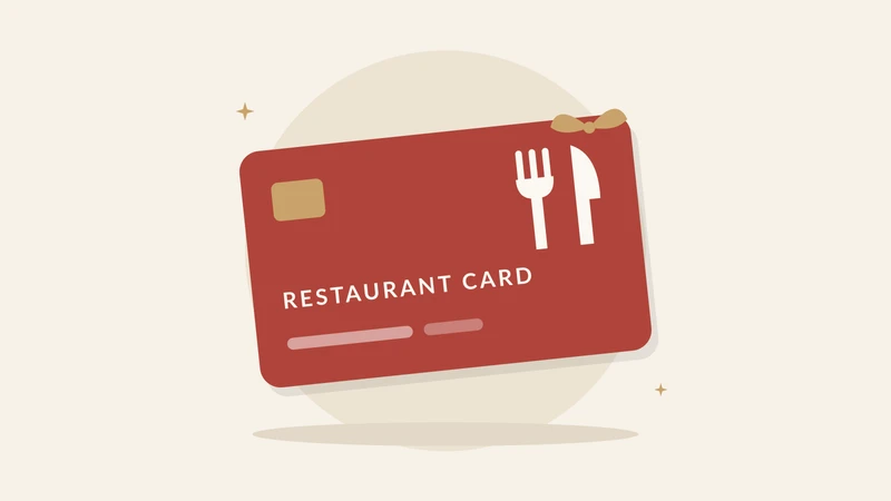 Illustration of a restaurant card