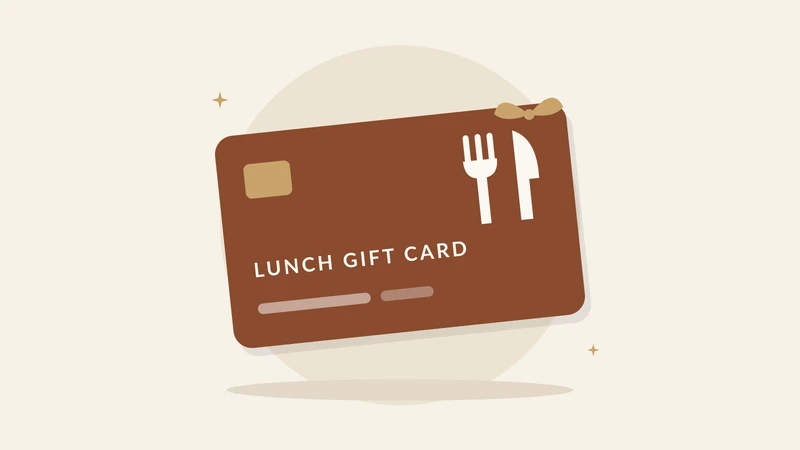 Illustration of a lunch gift card