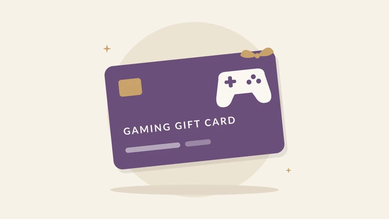 Illustration of a gaming gift card