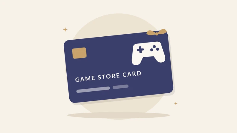Illustration of a game store card