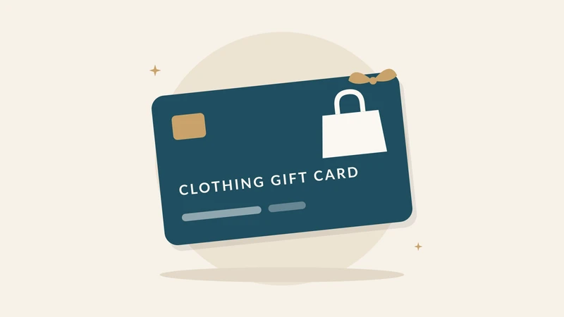 Illustration of a clothing gift card