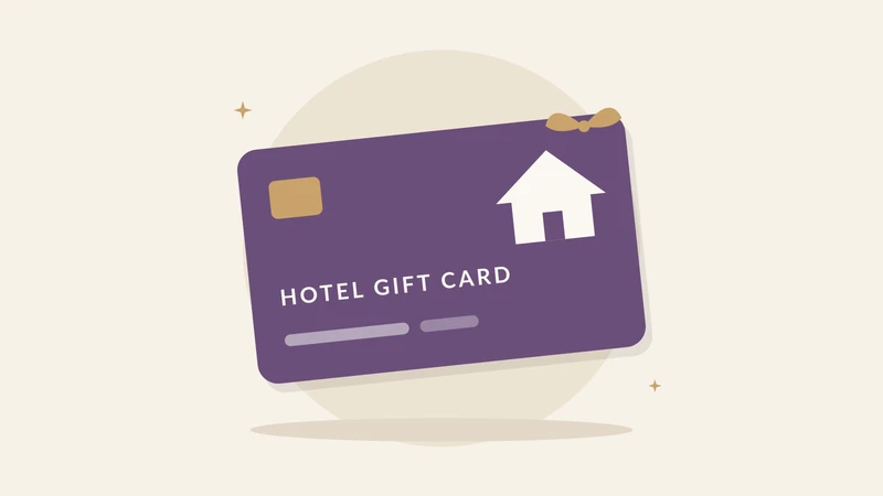Illustration of a hotel gift card