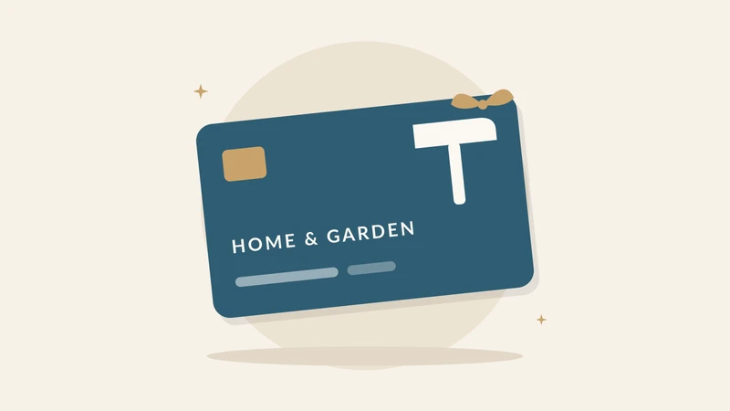 Illustration of a home & garden card