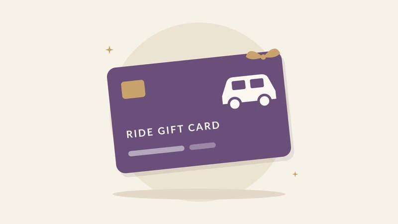 Illustration of a ride gift card