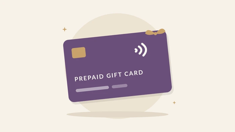 Illustration of a prepaid gift card