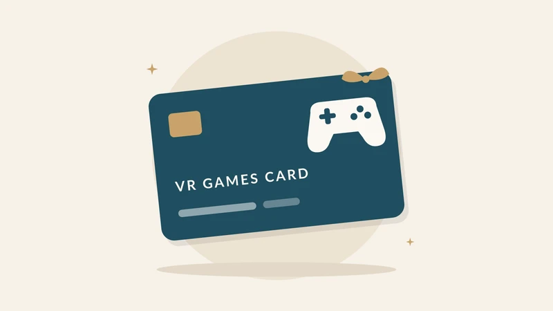 Illustration of a vr games card