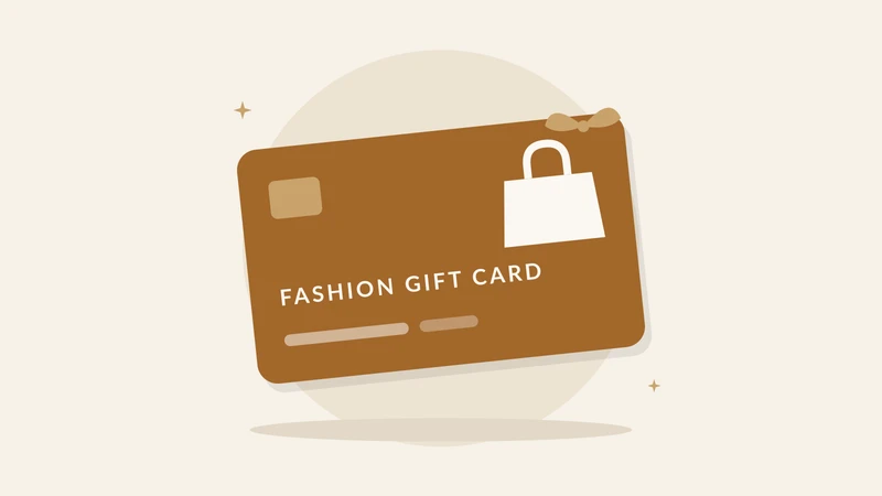 Illustration of a fashion gift card