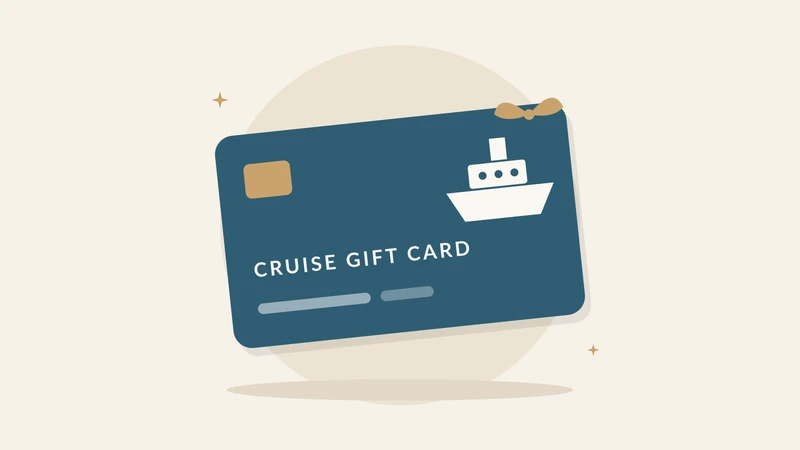 Illustration of a cruise gift card