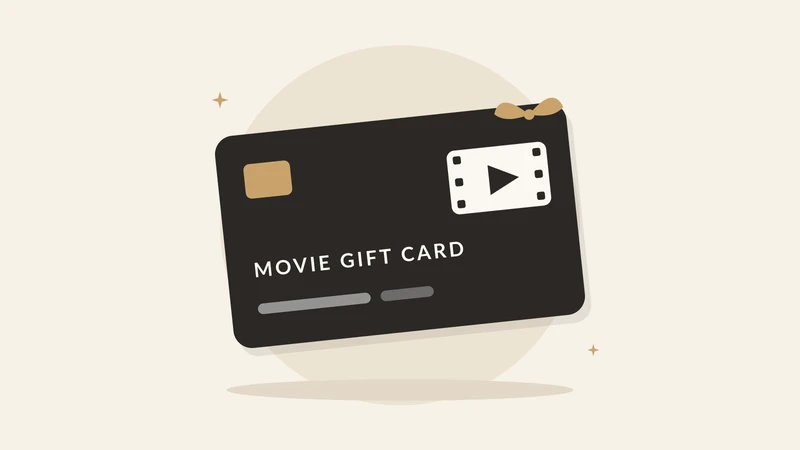 Illustration of a movie gift card