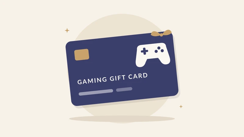 Illustration of a gaming gift card