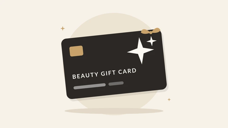 Illustration of a beauty gift card