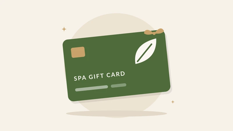 Illustration of a spa gift card