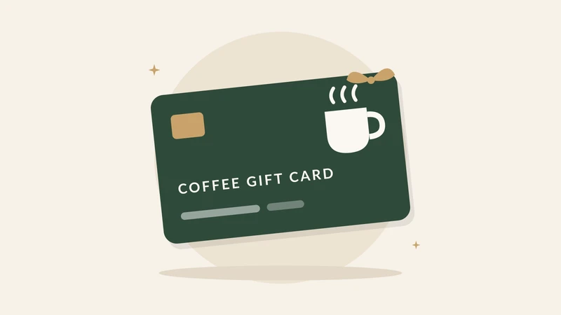 Illustration of a coffee gift card
