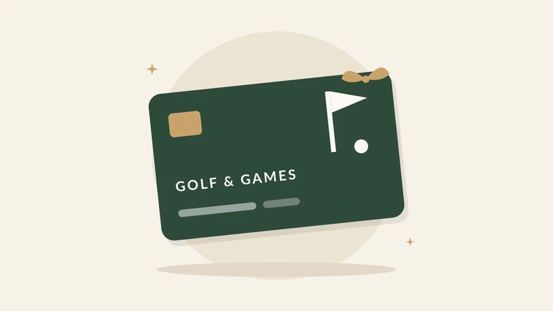 Illustration of a golf & games card