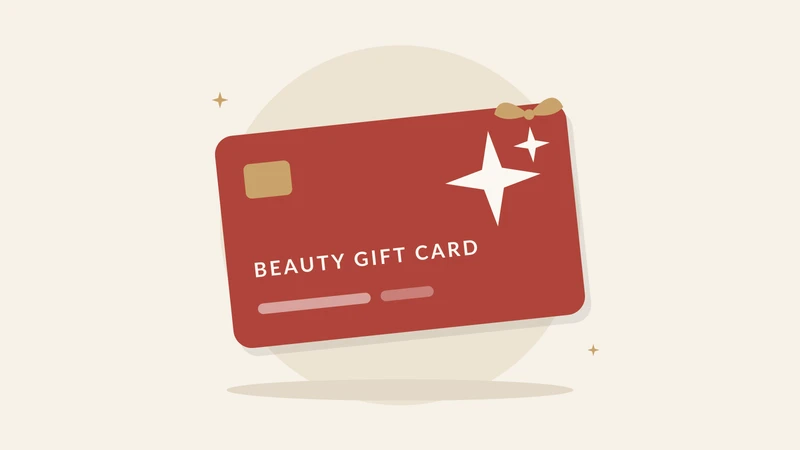 Illustration of a beauty gift card