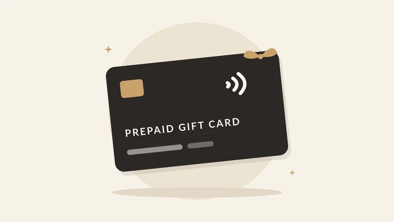 Illustration of a prepaid gift card