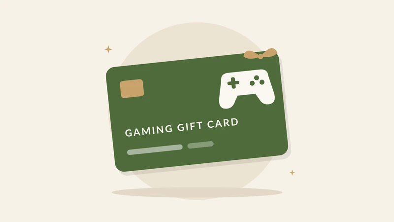 Illustration of a gaming gift card