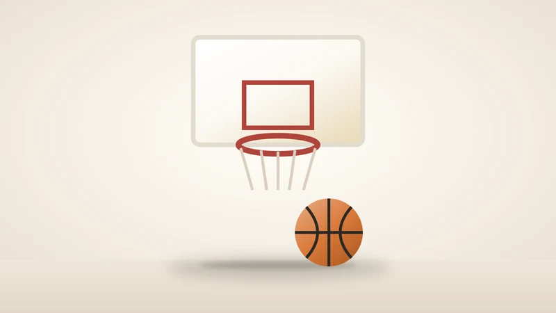 Illustration of a mini basketball hoop