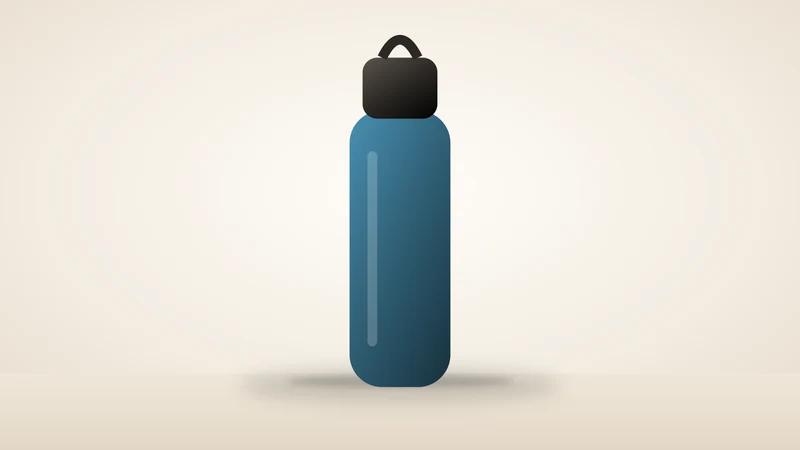 Illustration of an insulated water bottle