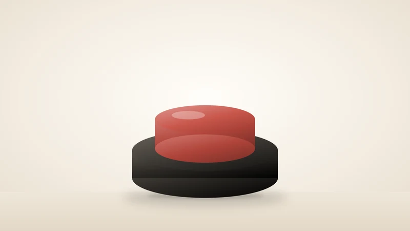 Illustration of a big red desk button