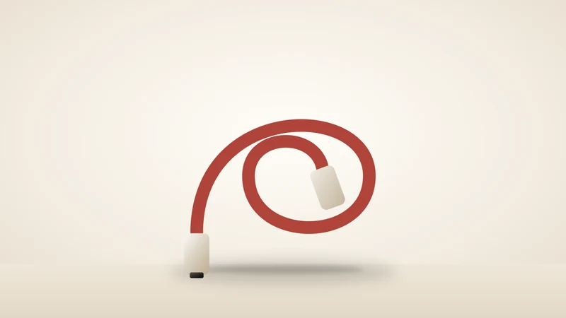 Illustration of a charging cable