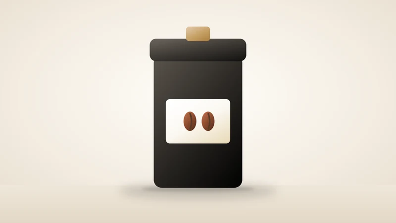 Illustration of a coffee canister