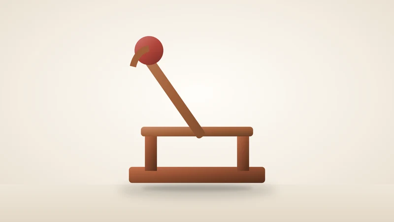 Illustration of a desktop catapult