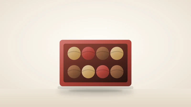Illustration of a box of chocolates