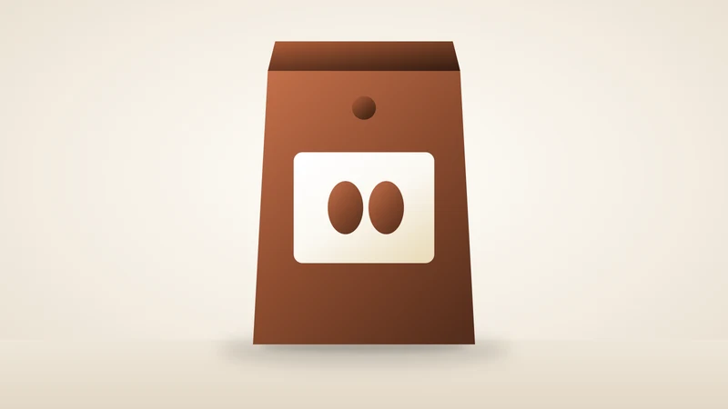 Illustration of a bag of coffee beans