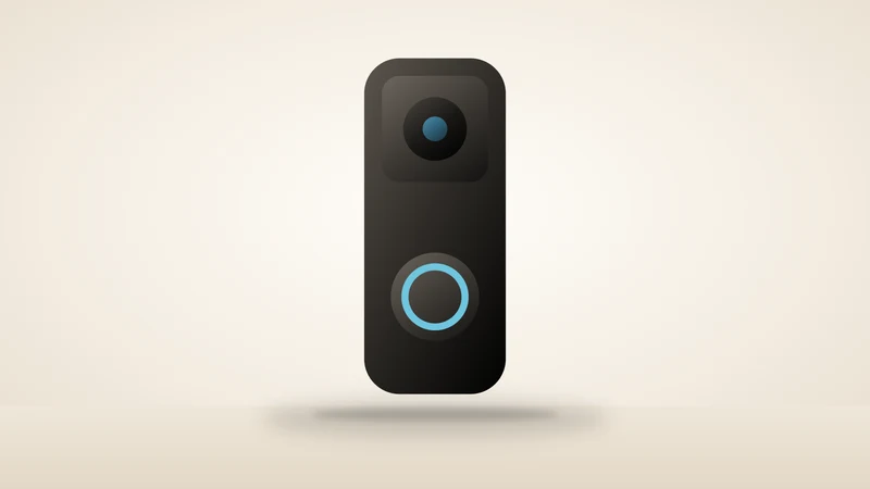 Illustration of a video doorbell