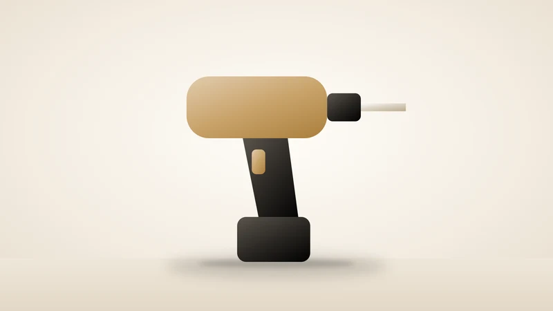 Illustration of a cordless drill