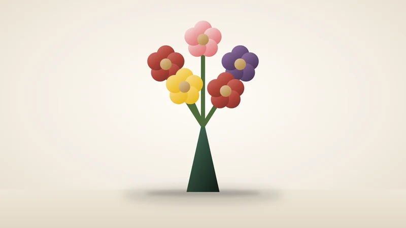 Illustration of a flower bouquet