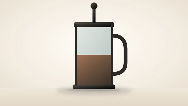 Illustration of a French press