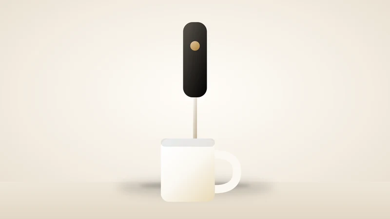 Illustration of a milk frother