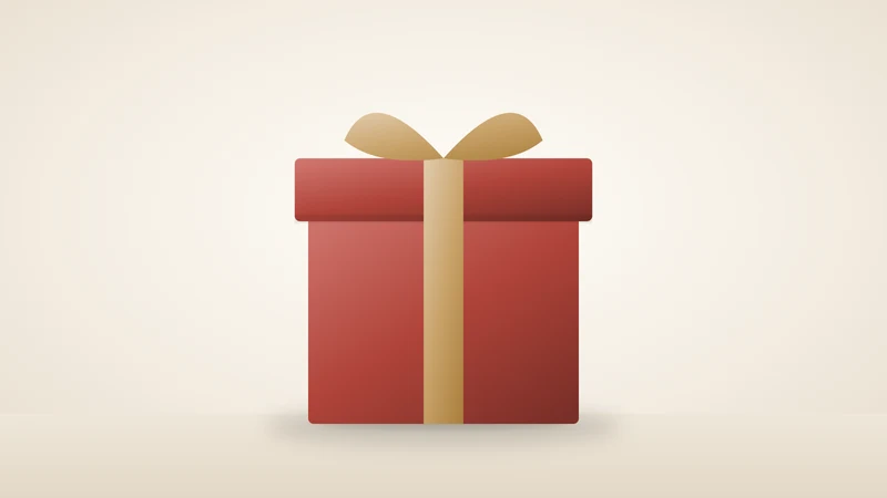 Illustration of a wrapped gift box