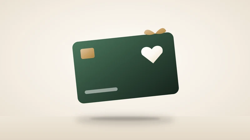 Illustration of a gift card