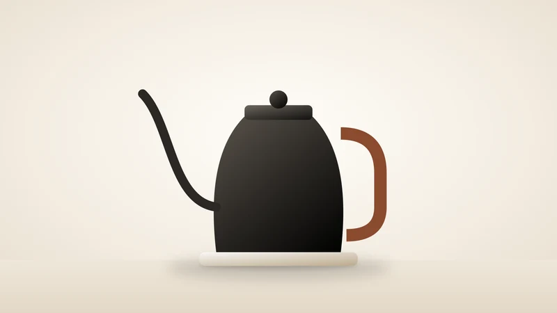 Illustration of a gooseneck kettle