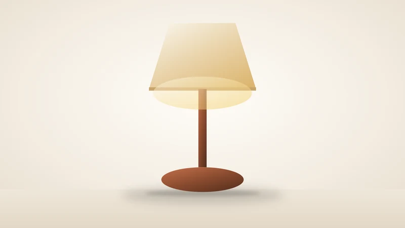 Illustration of a table lamp