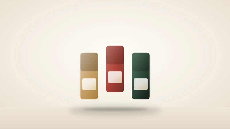 Illustration of a set of lip balms