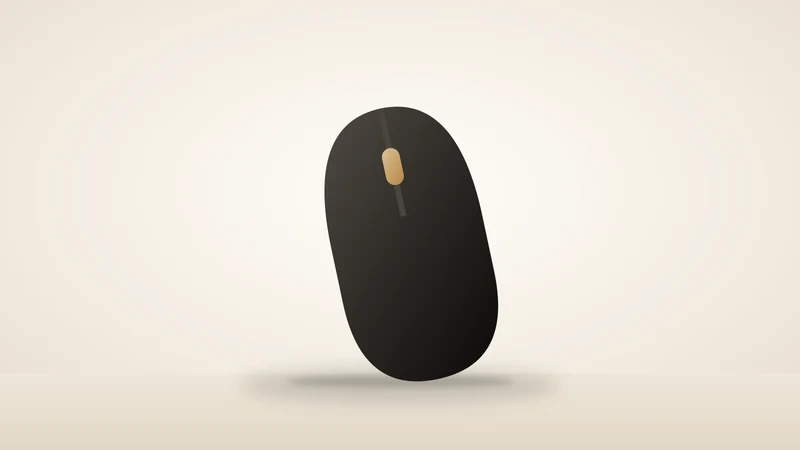 Illustration of a wireless mouse