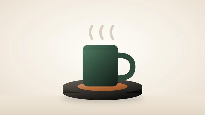 Illustration of a mug on a mug warmer