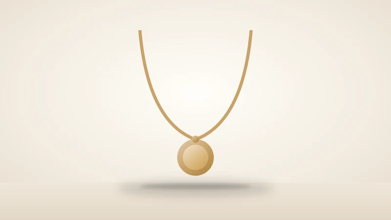 Illustration of a pendant necklace