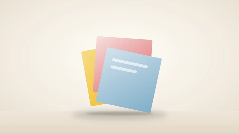 Illustration of a stack of sticky notes