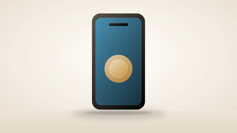 Illustration of a phone with a grip